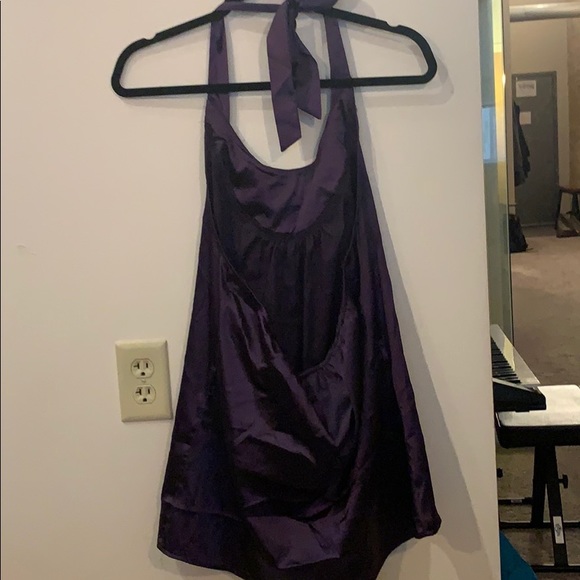 Purple satin halter top - Picture 2 of 4